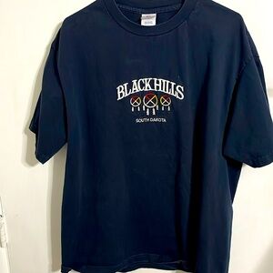 Black Hills, South Dakota T-shirt Embroidered lettering and art